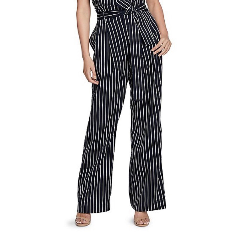 RACHEL Rachel Roy Black and White Striped Pants